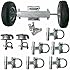 ALEKO&reg; Gate Kit #2 Rolling Gate Hardware Kit Chain Link Rolling Gate Guides Rollers Track Brackets
