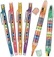 Fun Express Transparent Glitter Stacking Point Crayons (Pack of 12) - Stationery and Crayons Toy