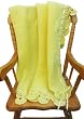 Handmade Baby Blanket - Orchid Yellow (100% Hand-crocheted Border, Large Size) Handmade Baby Blanket - Orchid Yellow (100% Hand-crocheted Border, Large Size)