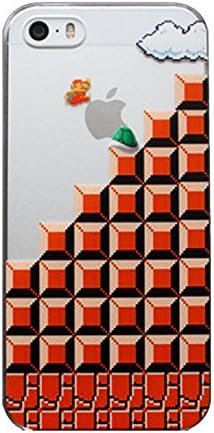 SAKO Super Mario Bros. Game Brothers Playing Apple Logo Hard PC Back Clear skin Case Cover for Apple iPhone 5 & 5S (Mario 03 5/5S)