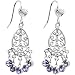 Violet Teardrop Chandelier Earrings