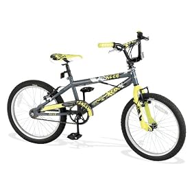 KidCool XC20G Boys BMX - Dark Grey/Lime Green, 20 Inch