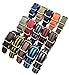 ArtStyle Watch Band with Colorful Nylon Material Strap and Heavy Duty Brushed Buckle (Orange, 22mm)