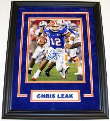 Chris Leak Autographed Florida Gators National Championship action 8x10 Photo ~ CUSTOM FRAMED