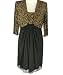 Alex Evenings Petite 2 Piece Glitter Dress with Jacket Black 16P