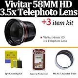 Vivitar High Definition 3.5X Telephoto Lens For Panasonic Lumix DMC-FZ35 DM ....