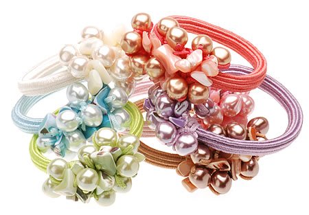 L. Erickson Coral Reef Ponytail Holder