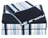 Tommy Hilfiger Captiva Awning Stripe 250-Thread-Count King Flat Sheet