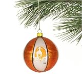 Tennessee Volunteers Collegiate Glass Basketball Ornament