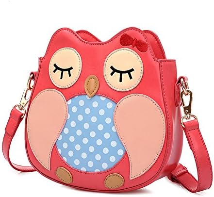 Beibaobao Korean Preppy Style Shoulder Bag Cover Owl (Red)