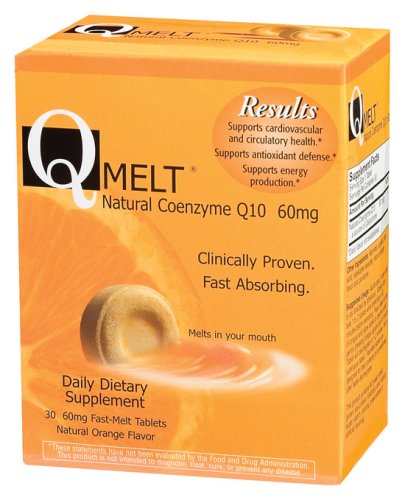 Vital Basics - Qmelt Nat Co Q 10 Orange, 60 mg, 30 chewable tablets