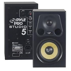 Pyle-Pro - 5.25'' 300 Watt 2-Way Bass Reflex Amplified Studio Monitor Speaker