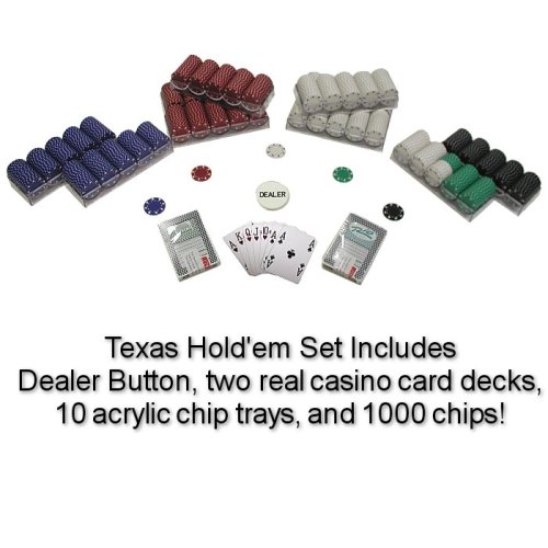 Buy 1000 SUITED 11.5 g Poker Chips Texas Hold em Set by Trademark