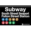 South Street Seaport Metal Subway Sign