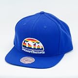 Denver Nuggets Mitchell & Ness Vintage Basic Logo Blue Snap Back Hat