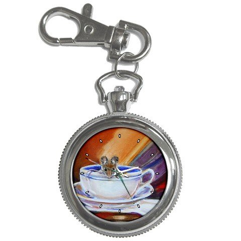 Limited Edition Violano Keychain Pocket Watch Victorian Teacup Mouse
