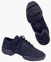 Adult Black Canvas Sneaker Jazz Shoes