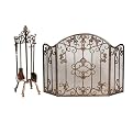 Aged Gold Fireplace Accessories