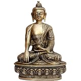 ShalinCraft The Buddha in Meditation Collectible Figurines Metal Statues India 8 