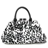 Best Price Snow Leopard Faur Fur Designer Inspired Satchel/Handbag - Colors Available