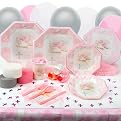 Tiny Blessing Pink Baptism Deluxe Party Kit (8 guests)