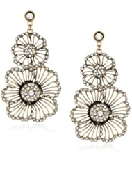 Azaara "Crystal" Double Flower Earrings