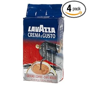 Lavazza Crema E Gusto Ground Coffee, 8.8-Ounce Bricks (Pack of 4)