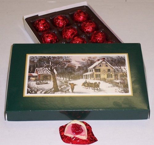 Scott's Cakes 1 lb. White Chocolate Covered Cherries in a Homestead Box by Scott's Cakes