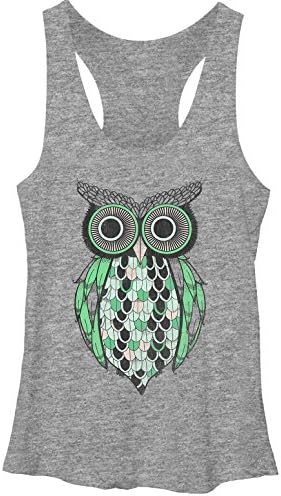 Lost Gods Night Owl Juniors S Graphic Racerback Tank