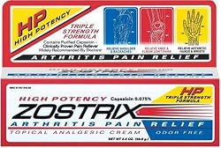 Zostrix High Potency , Arthritis Pain Relief, Odor Free Cream, 2 oz (56.6 g) Tube