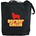 Canvas Tote Bag Black  Breed Color Border Collie  Dog