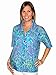 Artisan Outfitters Women's Hibiscus Batik Cotton Hawaiian Shirt