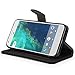 Google Pixel Case, TAURI [Stand Feature] Wallet Leather Case with Card Pockets Protective Case Flip Cover For Google Pixel - Black