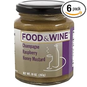 Food and Wine Magazine Champagne Raspberry Honey Mustard, 10-Ounce Jars (Pack of 6)