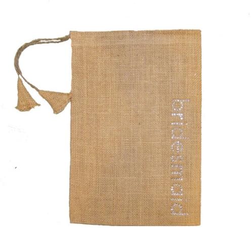 8 x 12 Burlap and Rhinestone Bridesmaid Wedding Gift Bag by Jubilee Creative Studio