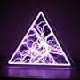 Luminglas 16" Triangle Shape Plasma Illumination Display Set Single Color PURPLE Contemporary Luminglass Disk/Disc Night Light (171)