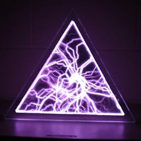 Luminglas 16" Triangle Shape Plasma Illumination Display Set Single Color PURPLE Contemporary Luminglass Disk/Disc Night Light (171)