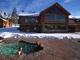 Hot Tub, Rainbow Lodge, Yellowstone Club, Montana Photographic Poster Print by Yvette Cardozo, 24x18