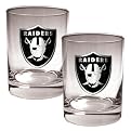 Oakland Raiders Rocks Glass Set - Clear