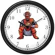Baseball Catcher Baseball Theme Wall Clock by WatchBuddy Timepieces (Black Frame)