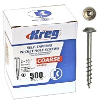 Kreg Pocket Hole Screws #2 Square Drive Coarse Washer Head-PARENT