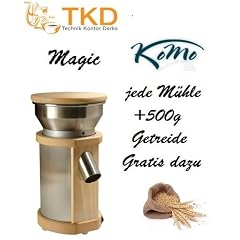 Getreidem�hle, Komo Magic, Korund Keramik Mahlsteine 75mm, ca. 100g/min Vollkornmehl, 250 Watt Starkere Industrie Motor, 70 db Leise bei feinem Dinkel, Getreidem�hlen Elektrisch
