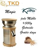 Getreidem�hle, Komo Magic, Korund Keramik Mahlsteine 75mm, ca. 100g/min Vollkornmehl, 250 Watt Starkere Industrie Motor, 70 db Leise bei feinem Dinkel, Getreidem�hlen Elektrisch