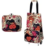 Reisenthel Collapsible Foldable Wheeled Trolley Shopping Cart Bag, ArtDeco