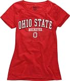 Ohio State Buckeyes Women's Football Jersey Burnout T-Shirt