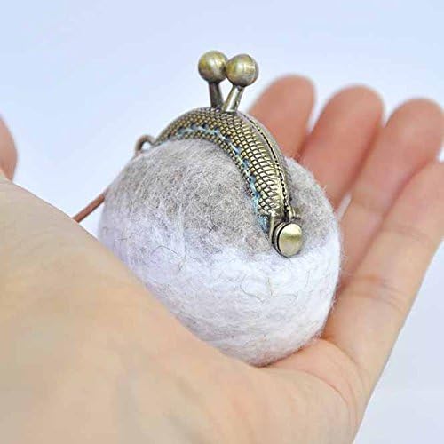 tiny kiss lock pouch pendant with leather cord, pouch necklace, neck pouch, medicine bag, ring pouch, crytal pouch