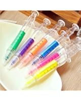 6pc Syringe Highlighter Pens with 6 Colors
