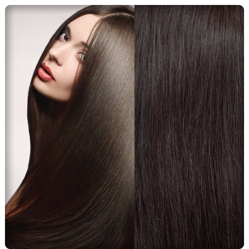 GOGODIVA Clip in Hair Extensions 100% Human Remy Hair 4 Dark Brown colour 24 inches Length 130 grams hair weight On Sale