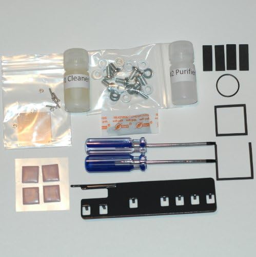 XBOX 360 Repair Kit - 3 Red Light Fix - X-Clamp Replacement - Complete Kit - Thermal Compound, GPU CPU Shims, DVD Drive Belt, DVD Drive Pads, Extra Strong Powdercoated Open Tool, RAM Pads, Southbridge Xclamp Fix