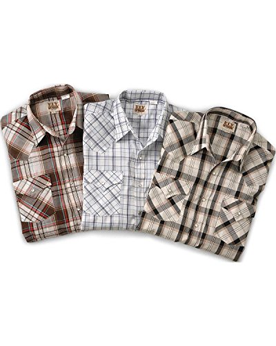 Ely Cattleman Men's Assorted Plaid Or Stripe Short Sleeve Western Shirt Big